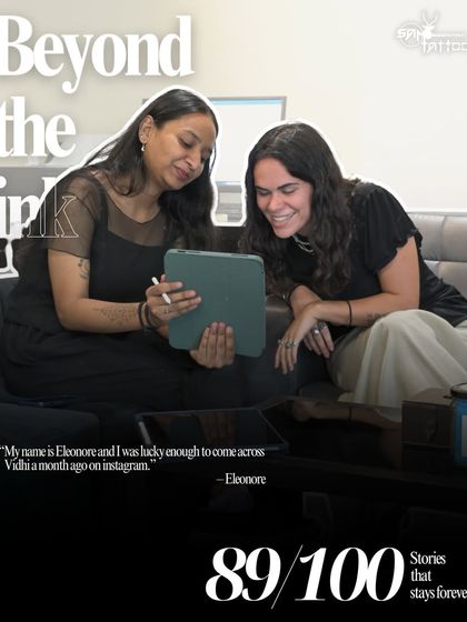 "My name is Eleonore and I was lucky enough to come across Vidhi a month ago on Instagram." A client from Italy who found us through our artist's work.