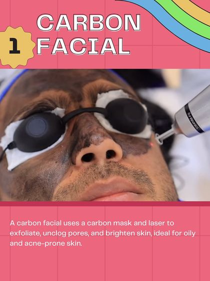 The Carbon Facial is a great choice for a pre-event glow-up. It uses a carbon mask and laser to exfoliate, unclog pores, and brighten the skin, making it ideal for oily and acne-prone types.