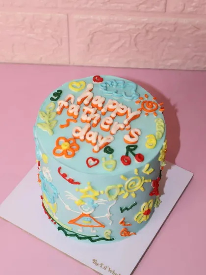 Not just a cake, it's a trip down memory lane. We can turn your childhood doodles into a cake your dad will never forget.