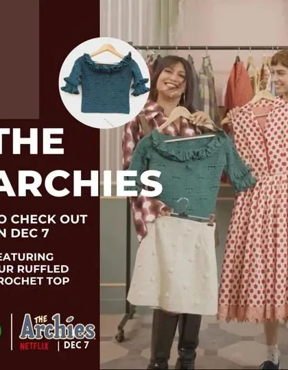 We were filled with so much *josh* to see our retro-style ruffled crochet top featured in the Netflix film "The Archies". This collaboration was a milestone, bringing our handmade *virasat* to the world of modern cinema.