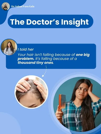 My insight for this patient was simple but crucial: her hair wasn't falling because of one big problem, but a thousand tiny ones. This is why a one-size-fits-all solution never works. We needed to look deeper into her daily life to find the real triggers.