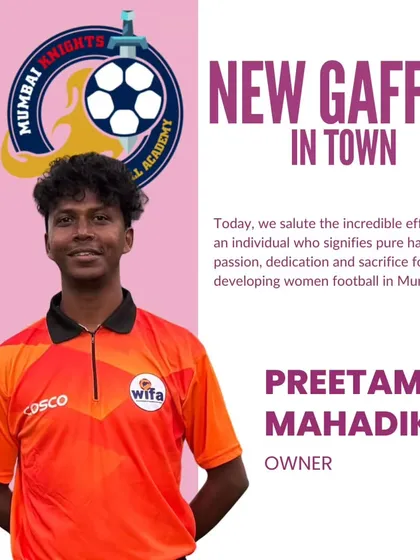Introducing our new owner and gaffer, Preetam Mahadik, a man dedicated to developing women's football in Mumbai.