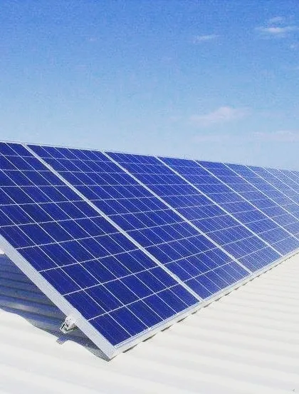 Here is a typical residential solar panel installation on a sloped roof. We provide complete solutions for homeowners looking to reduce their power bills and gain energy independence.
