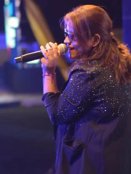 Our lead female vocalist delivering a powerful performance for the heroes of the Indian Army.
