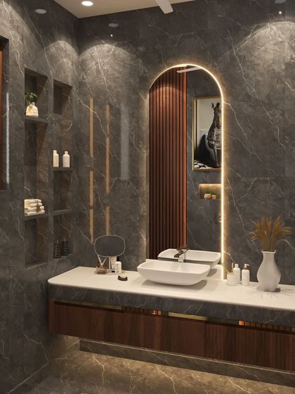 Chizzle My Designs - Turnkey Residential Interior Design Artistic Bathrooms & Powder Rooms photo 50