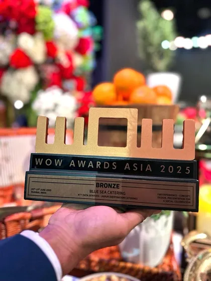 The Bronze WOW Award Asia 2025 for F&B Experience in a Social Celebration. This award for our work in Jaipur acknowledges our expertise in designing unique culinary experiences for diverse events.
