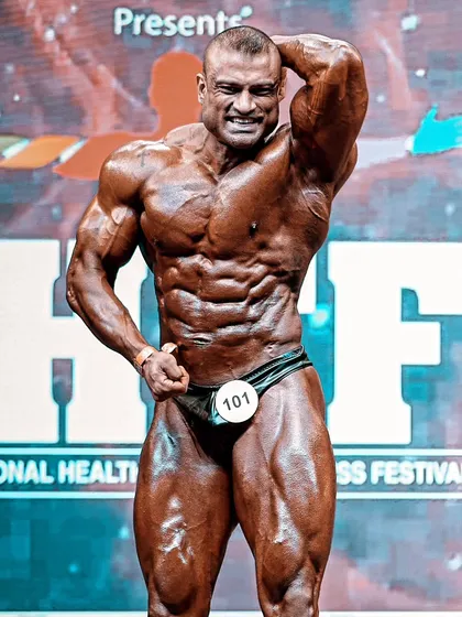 The "Most Muscular" pose. This is where you show the judges everything you've got. The feeling of being on stage, under the lights, after months of prep is indescribable.
