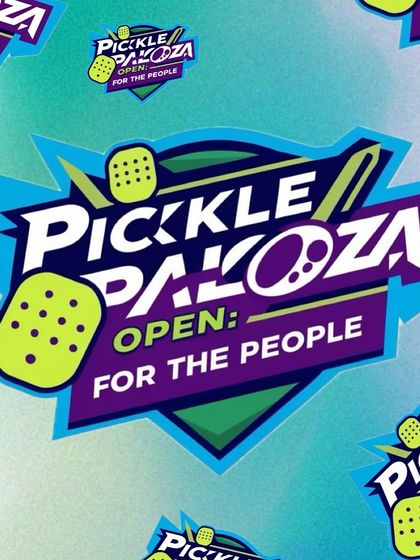 The official logo for the 'Pickleball Palooza: Open for the People' event. This represents the fun, inclusive, and high-energy tournaments and community gatherings I host and support.