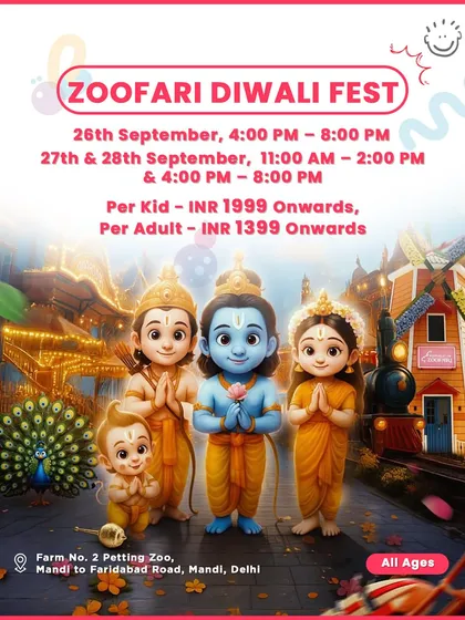 Here is another look at the Zoofari Diwali Fest, an event for all ages. I ensure you have all the information on dates, timings, and ticket prices to plan your visit easily.