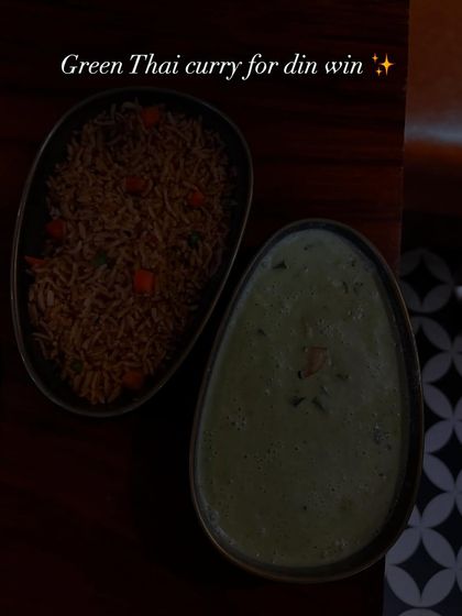 Green Thai curry for the win. Comfort food is a must on a gloomy, rainy day.