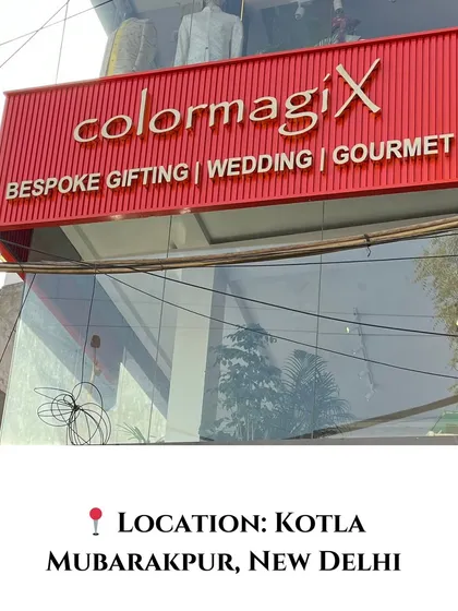 New beginnings, new space. This image announces our new showroom location in Kotla Mubarakpur, New Delhi, your new destination for all things luxury gifting.