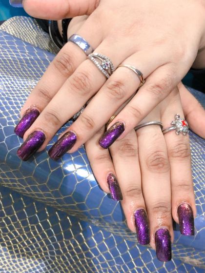 Another look at the purple and gold glitter ombre.