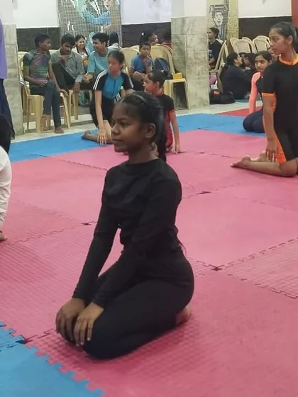 My students waiting for their turn to perform at the West Delhi district championship, focused and prepared.