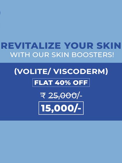 Revitalize your skin with our skin boosters. This April, enjoy a flat discount on our Volite and Viscoderm treatments for deep, lasting hydration.
