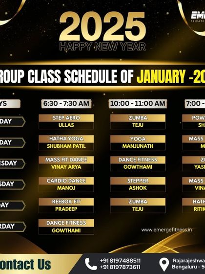 Emerge Fitness - Group Fitness Classes Your Weekly Fitness Plan: Class Schedules photo 11