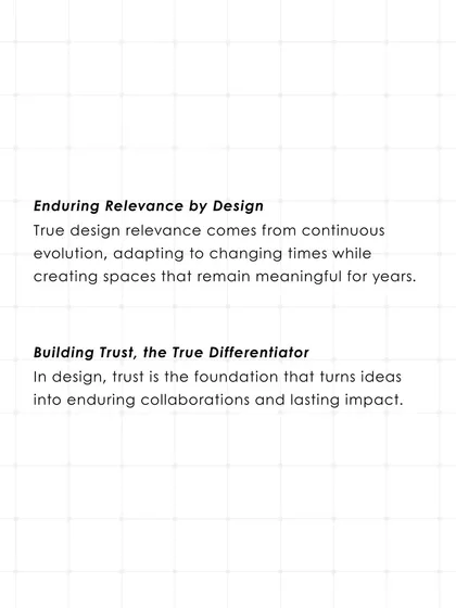 This graphic explains my goal of "Enduring Relevance by Design." True relevance comes from continuous evolution and building trust, which is the foundation for lasting impact.