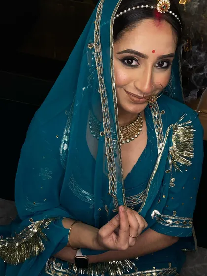 A closer look at a traditional Rajasthani bridal makeup. Our course covers regional bridal styles, including authentic jewelry setting and draping, to make you a versatile bridal artist.