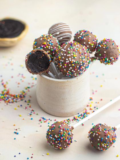 My milk chocolate cake pops are a classic for a reason. They are rich, moist, and the perfect two-bite dessert for parties and events.
