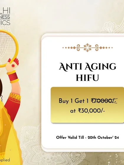 To celebrate the festive season, we have a special Karwa Chauth offer on our Anti-Aging HIFU treatment. This is the perfect way to get a radiant glow with our effective skin tightening procedure.