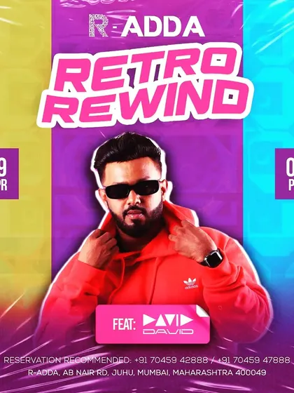 The poster for my Retro Rewind audio-visual night at R-Adda.
