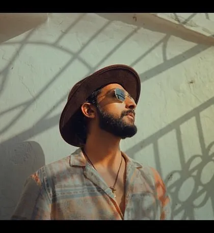 A beautifully lit shot of an artist from the "Made to Move" video, showcasing a relaxed and cool vibe.