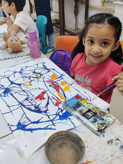 More happy faces and amazing creations from our specialty workshops, including tote bags, Mother's Day gifts, and abstract art explorations.