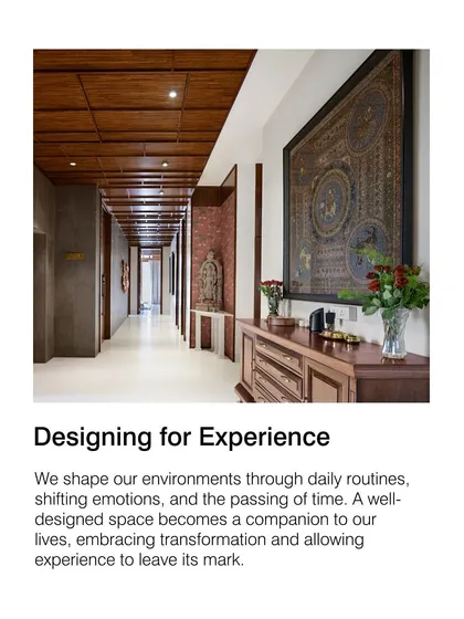 A well-designed space becomes a companion to our lives. This corridor is designed for experience, where art and architecture come together to create a passage that resonates with the user's daily routines and memories.