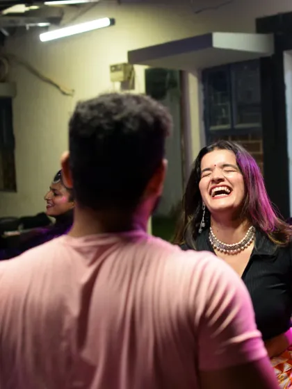 A moment of pure joy and laughter during our Garba dance. This is what it's all about.