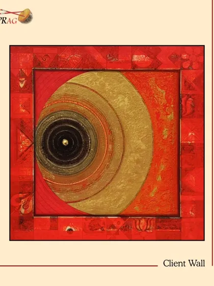 A meditative abstract piece with concentric circles, chosen for a client's piano corner to create a space of harmony and focus.