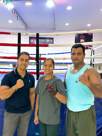 Riddhi Gayke showing her silver medal from the School Boxing Zonal championships. Our medal tally of 22 medals in two years shows our consistent performance.