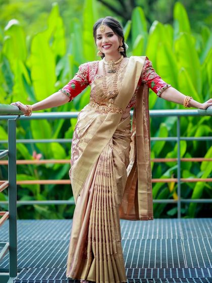 South Indian Bridal Drapes photo 15