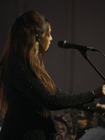 A beautiful, serene shot from our performance at Aur Suno Mehfil. Every time I'm singing, I'm in love.