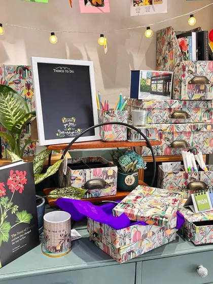 A full desk setup featuring our 'Indian Savannah' collection. We love creating products that are both beautiful and functional, helping you create a space you love to work in.