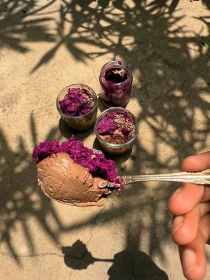 A healthy lifestyle absolutely includes dessert. This tofu dark chocolate mousse topped with a tart jamun jam is packed with antioxidants and flavor. I'll help you discover satisfying treats that align with your health goals, proving that nourishment and indulgence can go hand in hand.