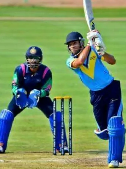 Rajat Paliwal in action during a match. His technique and temperament make him a role model for our aspiring cricketers.