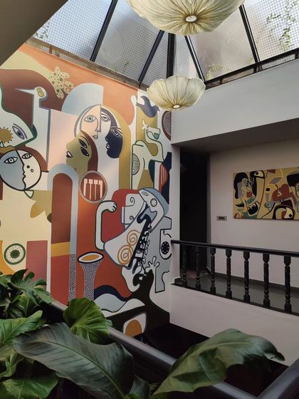 A glimpse of the 'House of the Rising Sun' project, showcasing the warm, earthy tones and old-world charm that inspired the artwork.