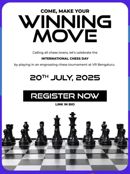 Make your winning move! We regularly host events like this International Chess Day tournament, offering a platform for all chess lovers to compete. Keep an eye out for our next event.