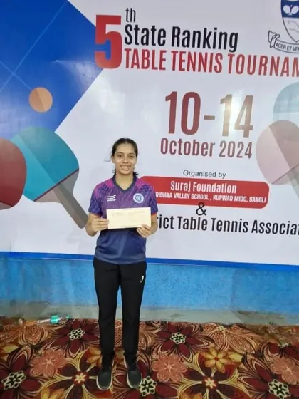 Ananya Chande after being named champion in both the Women’s and U-19 Girls categories at the state tournament in Sangli. A double victory is an exceptional feat.