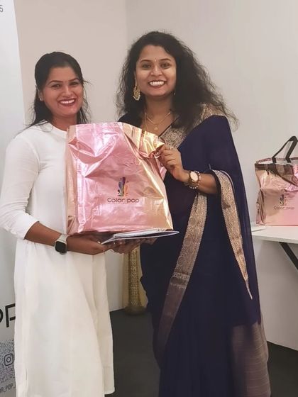 A smile from another student at the start of our professional nail art course. I make sure every class is a positive and encouraging experience.