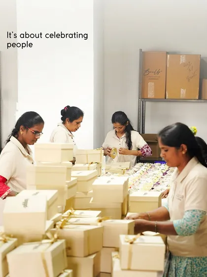 It's about celebrating people. My team is focused on packing gift boxes, ensuring each one is ready to bring joy.