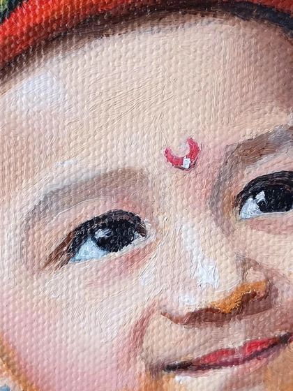 Another close-up of the baby's sweet expression.