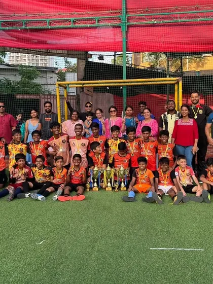 The entire group of champions and their families after a successful weekend at the Andheri Premier League.