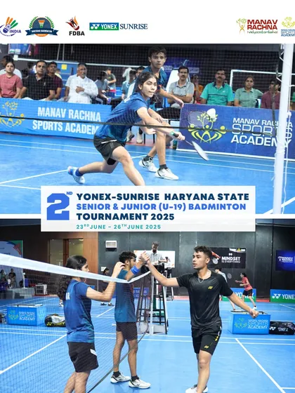 The intensity of doubles play at the state championship. Our courts are built to international standards, making them the ideal venue for high-stakes ranking tournaments.