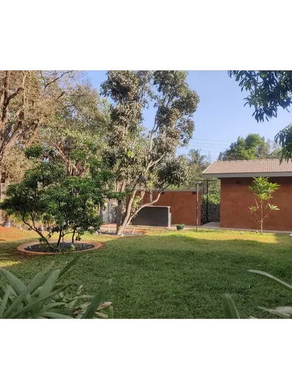 The main lawn area for a residential project provides a versatile open space for recreation and relaxation. It is intentionally designed to be surrounded by the property's magnificent existing trees, including mangoes and tamarind.