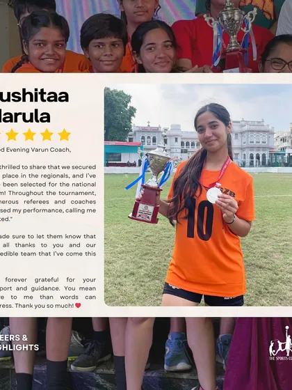 A player's heartfelt message of gratitude to her coaches and team after a successful tournament.