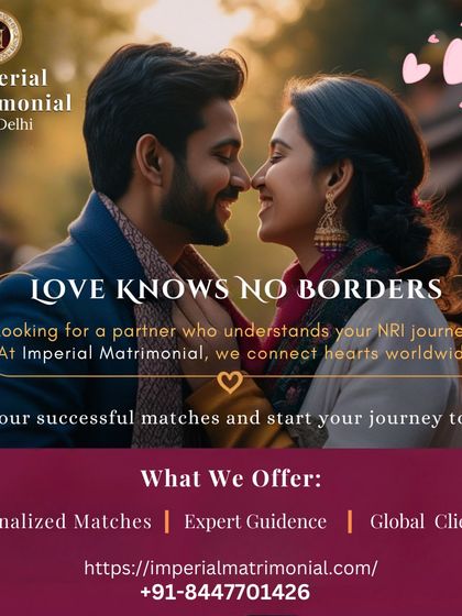 Love knows no borders. We connect hearts worldwide, offering personalized matches and expert guidance for NRIs looking for a partner who understands their journey.
