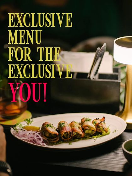 An exclusive menu for an exclusive you. This dish, with its intricate plating and rich flavors, is perfect for a special night out.