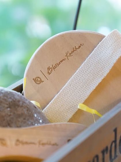 Another look at our branded exfoliating pad, showcasing the quality and care we put into every product we offer.