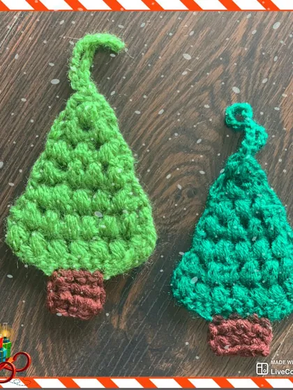 These crochet Christmas tree ornaments are a cute, rustic addition to your holiday decor.