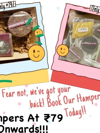 We've got your back this Raksha Bandhan. Choose from our beautiful, affordable hampers starting at just ₹79 to make your sister feel special.